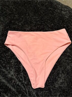 SHEIN Light Pink High-Waist Bikini Bottoms